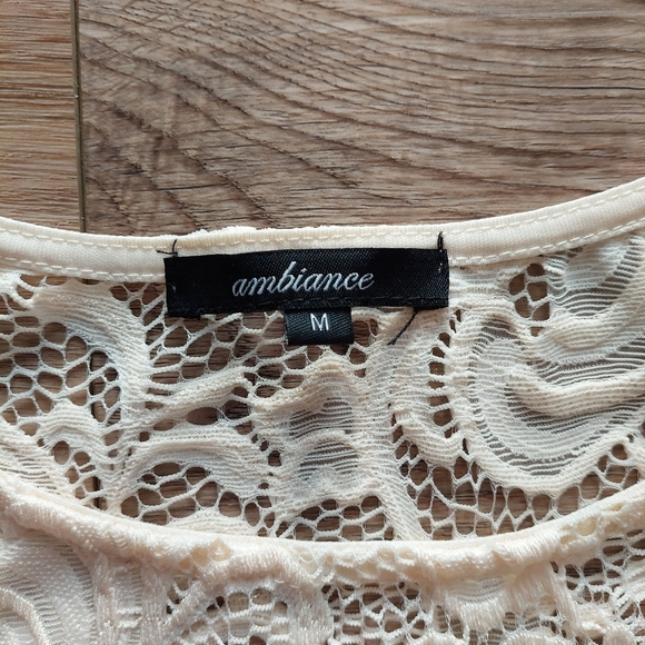 Ambiance Cream Lace Pencil Dress - Picture 4 of 7